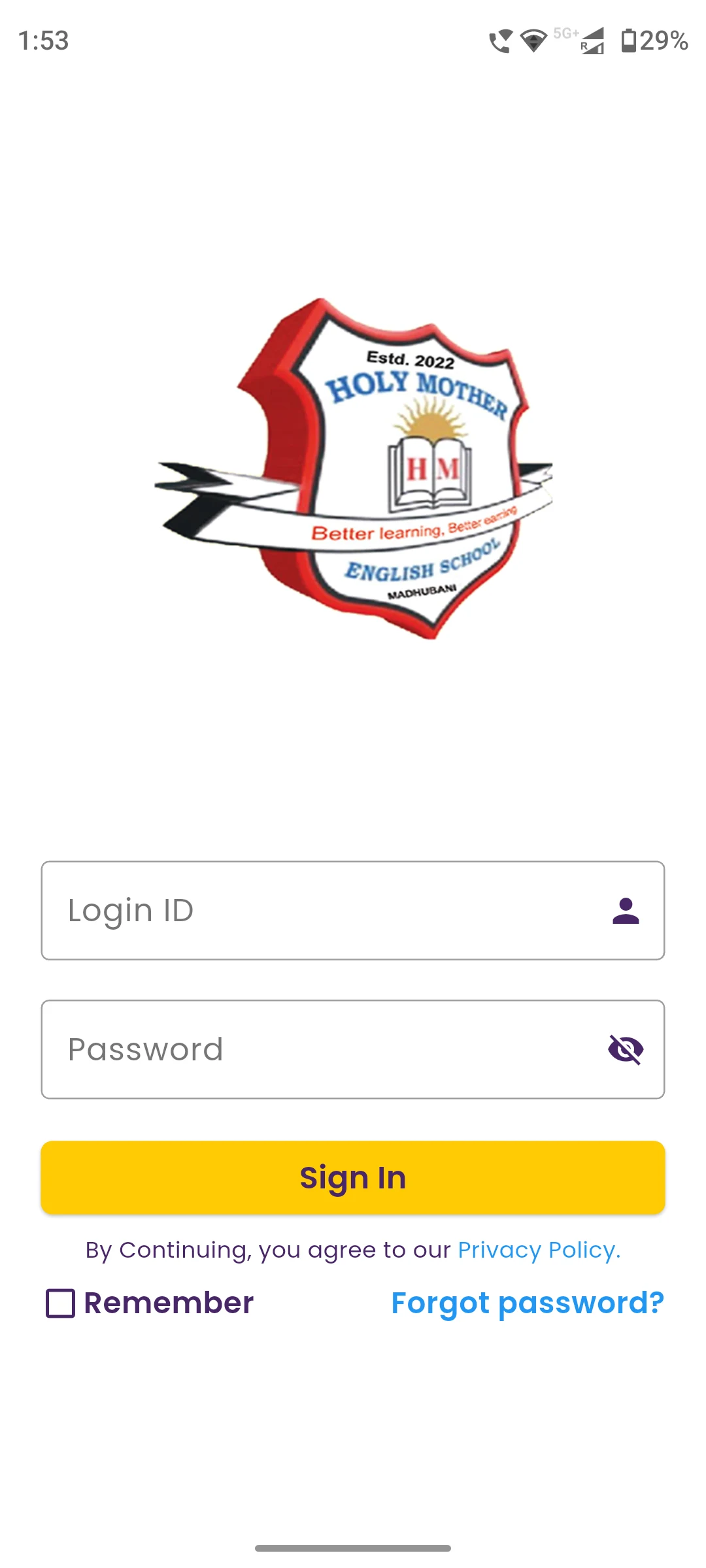 HOLY MOTHER ENGLISH SCHOOL screenshot