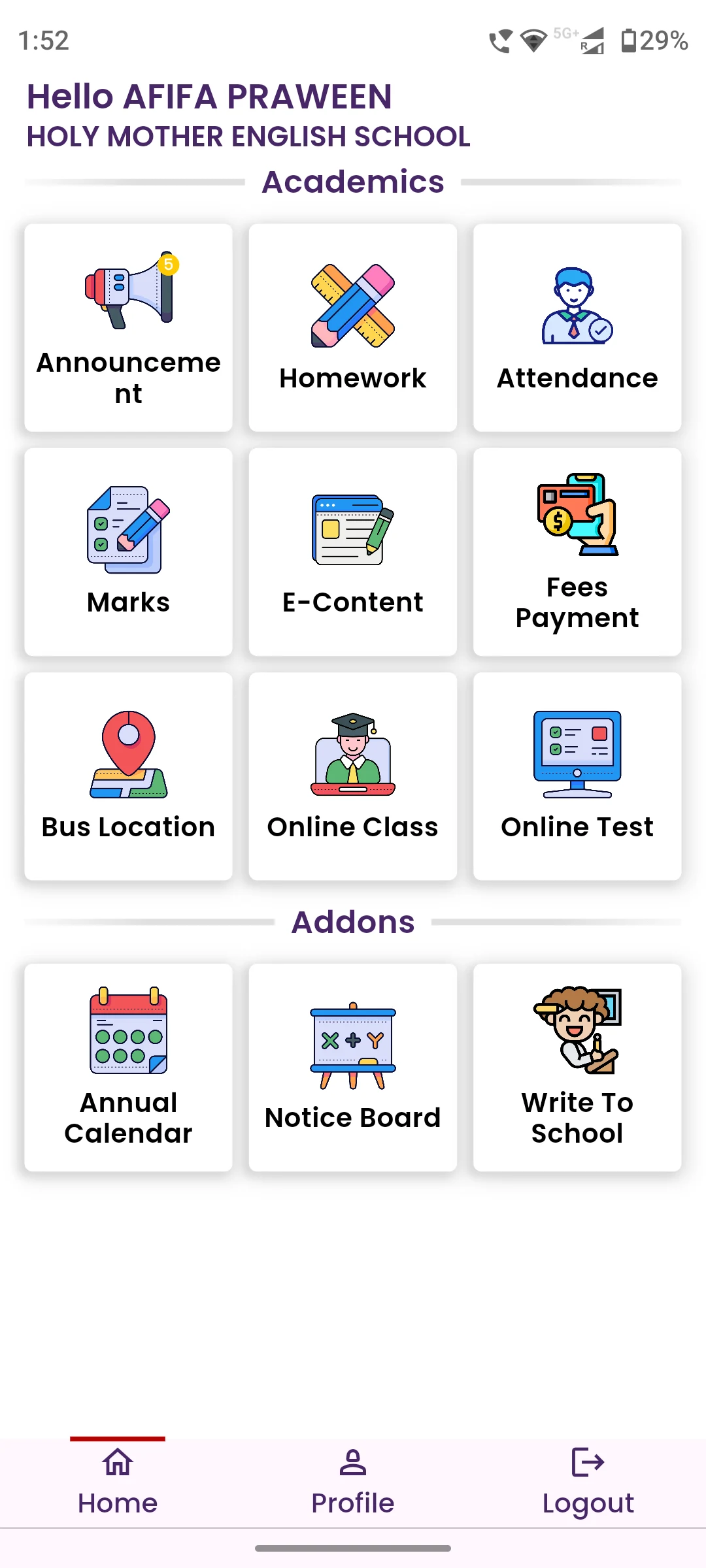 HOLY MOTHER ENGLISH SCHOOL screenshot